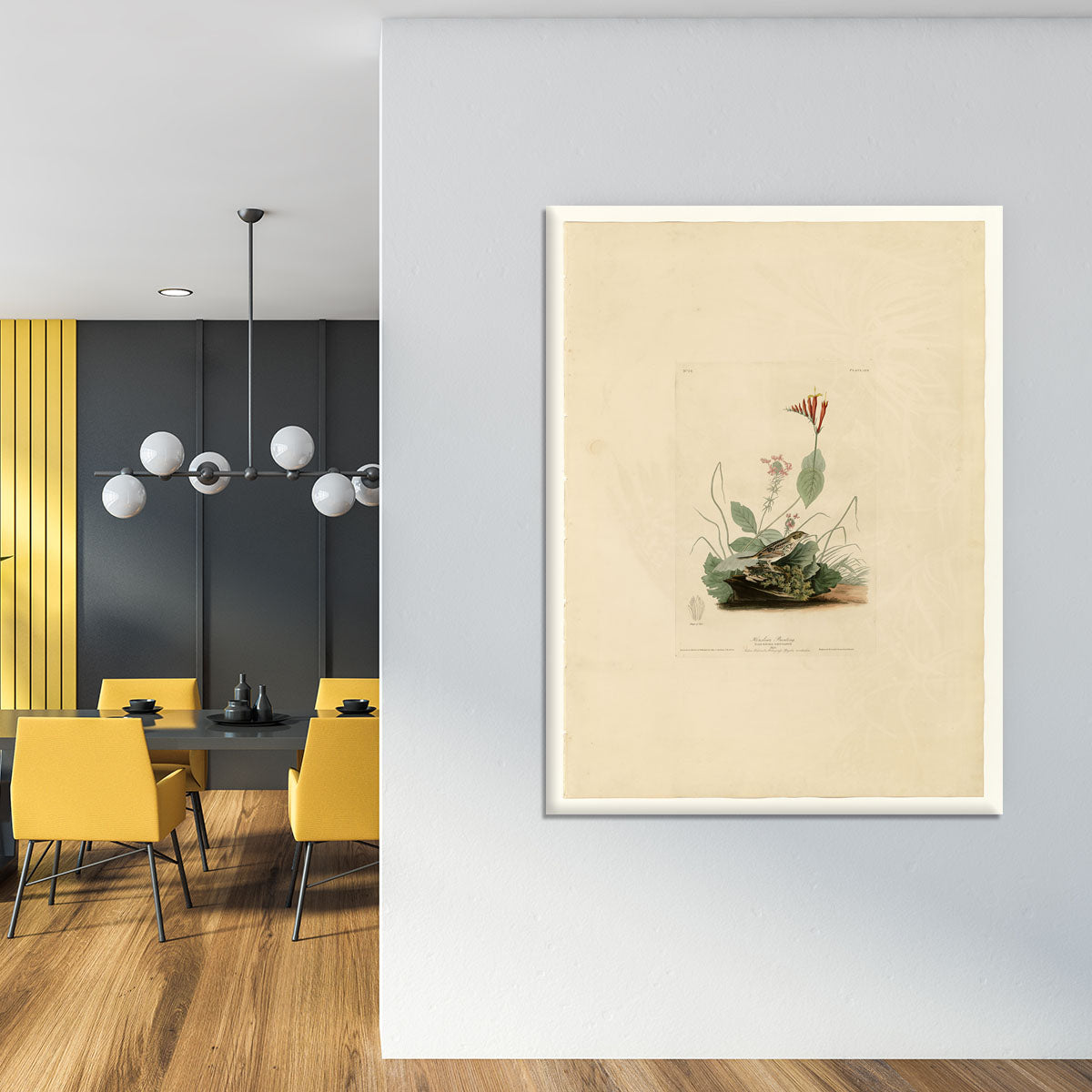 Henslows Bunting by Audubon Canvas Print or Poster - Canvas Art Rocks - 4