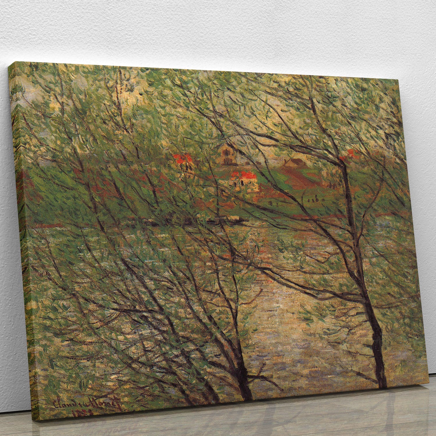 His bank the Ile de la Grande Jatte by Monet Canvas Print or Poster - Canvas Art Rocks - 1