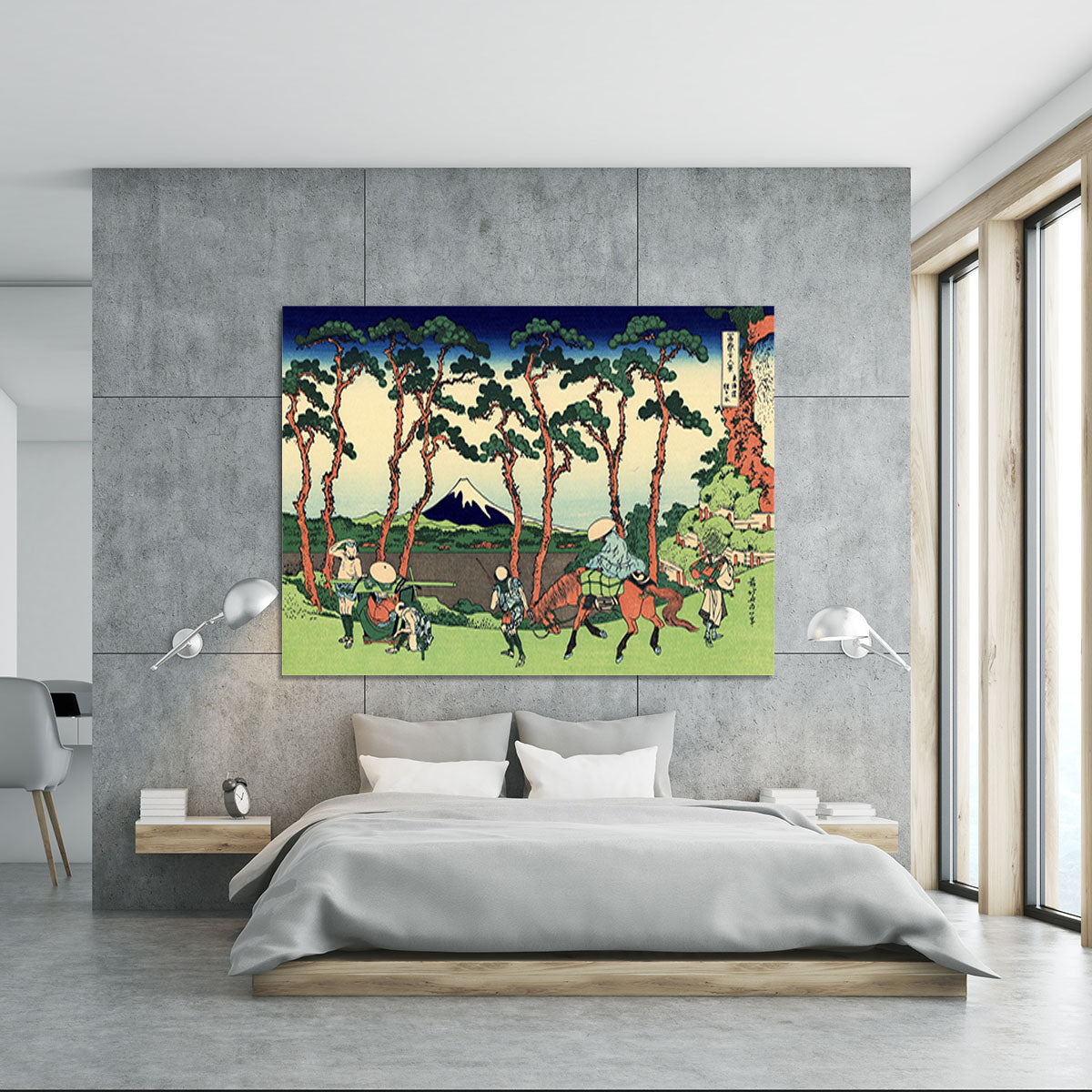Hodogaya on the Tokaido by Hokusai Canvas Print or Poster - Canvas Art Rocks - 5