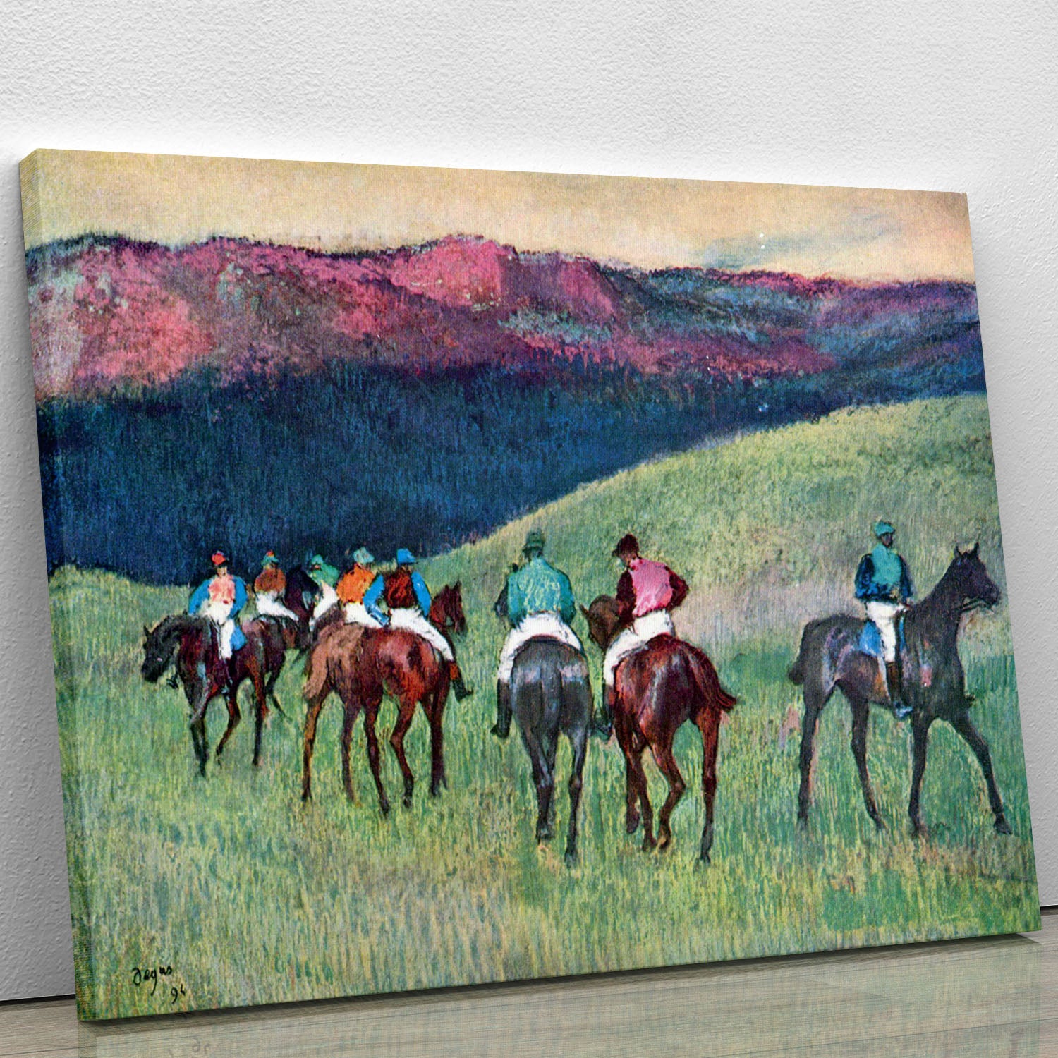 Horse racing The training by Degas Canvas Print or Poster - Canvas Art Rocks - 1