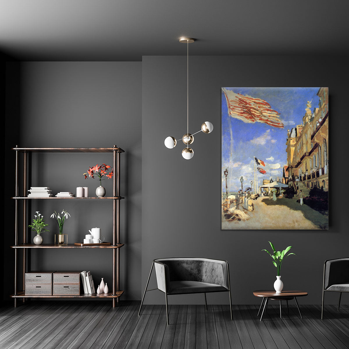 Hotel de Roches Noires a Trouville by Monet Canvas Print or Poster - Canvas Art Rocks - 5