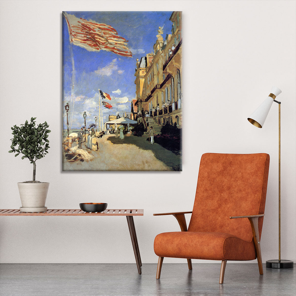 Hotel de Roches Noires a Trouville by Monet Canvas Print or Poster - Canvas Art Rocks - 6