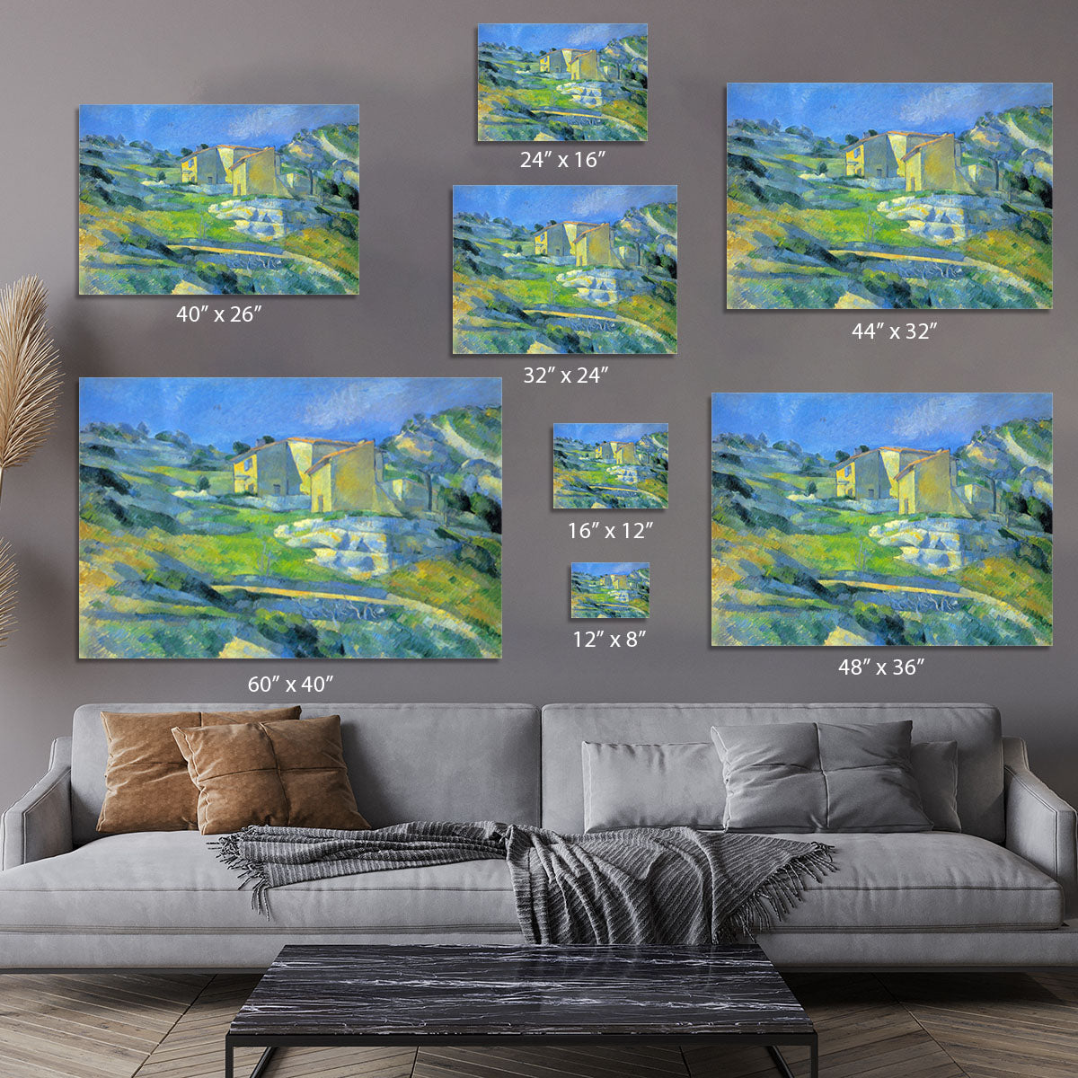 House in the Provence by Cezanne Canvas Print or Poster - Canvas Art Rocks - 7