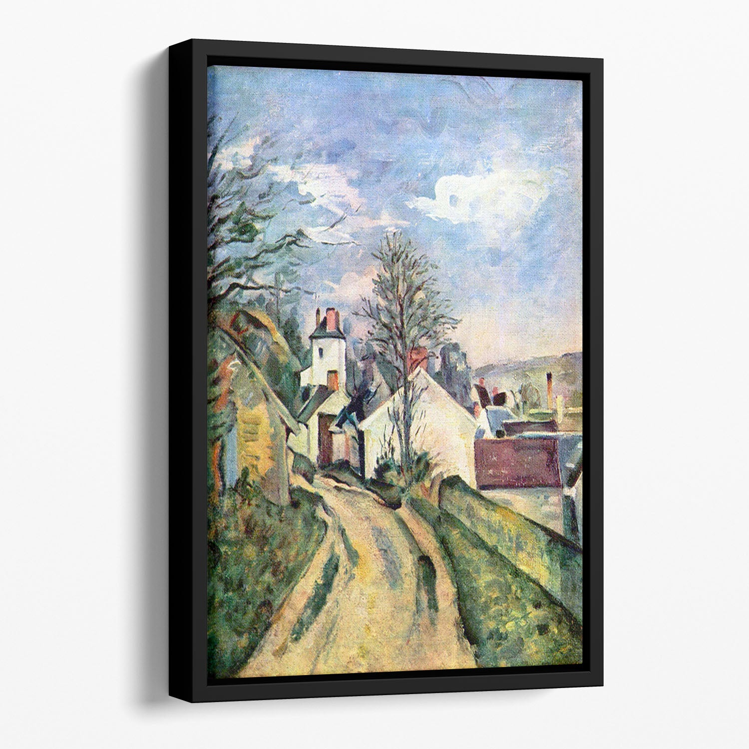 House of Dr. Gachet by Cezanne Floating Framed Canvas - Canvas Art Rocks - 1