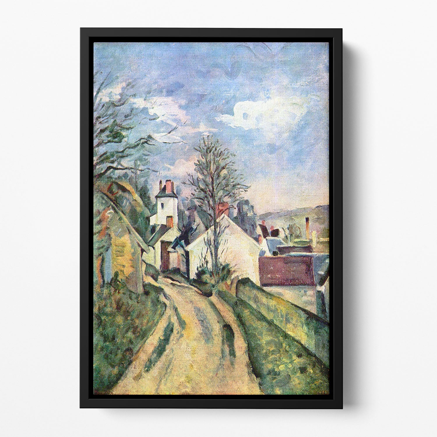 House of Dr. Gachet by Cezanne Floating Framed Canvas - Canvas Art Rocks - 2