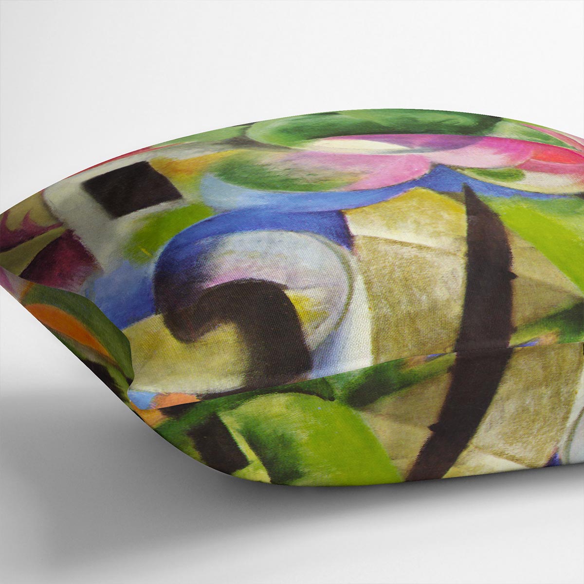 House with trees by Franz Marc Cushion