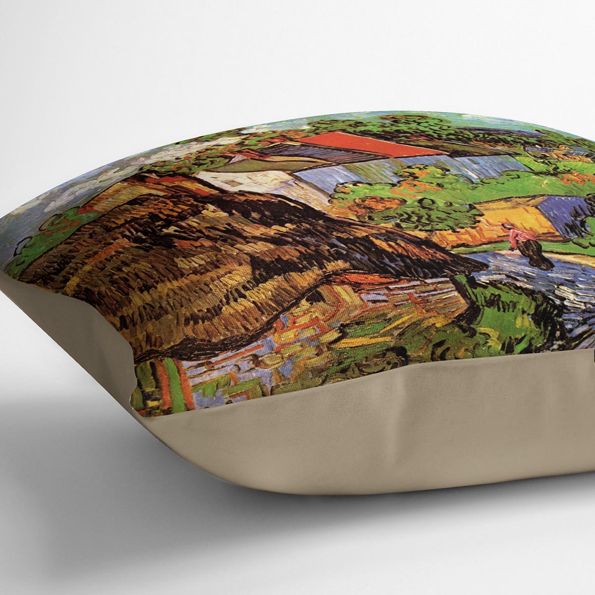Houses in Auvers by Van Gogh Cushion