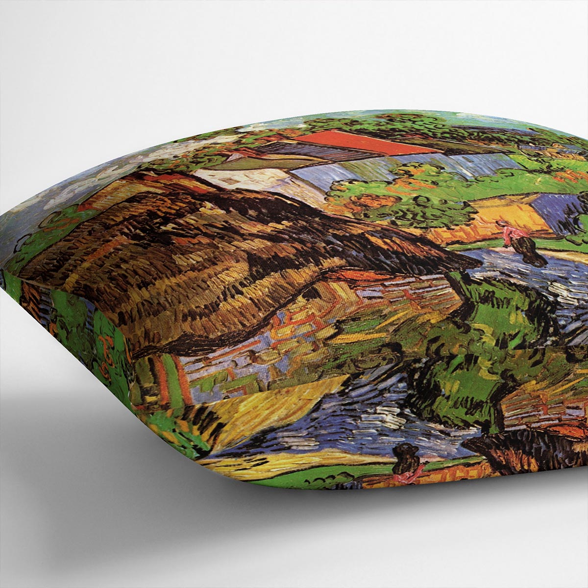 Houses in Auvers by Van Gogh Cushion