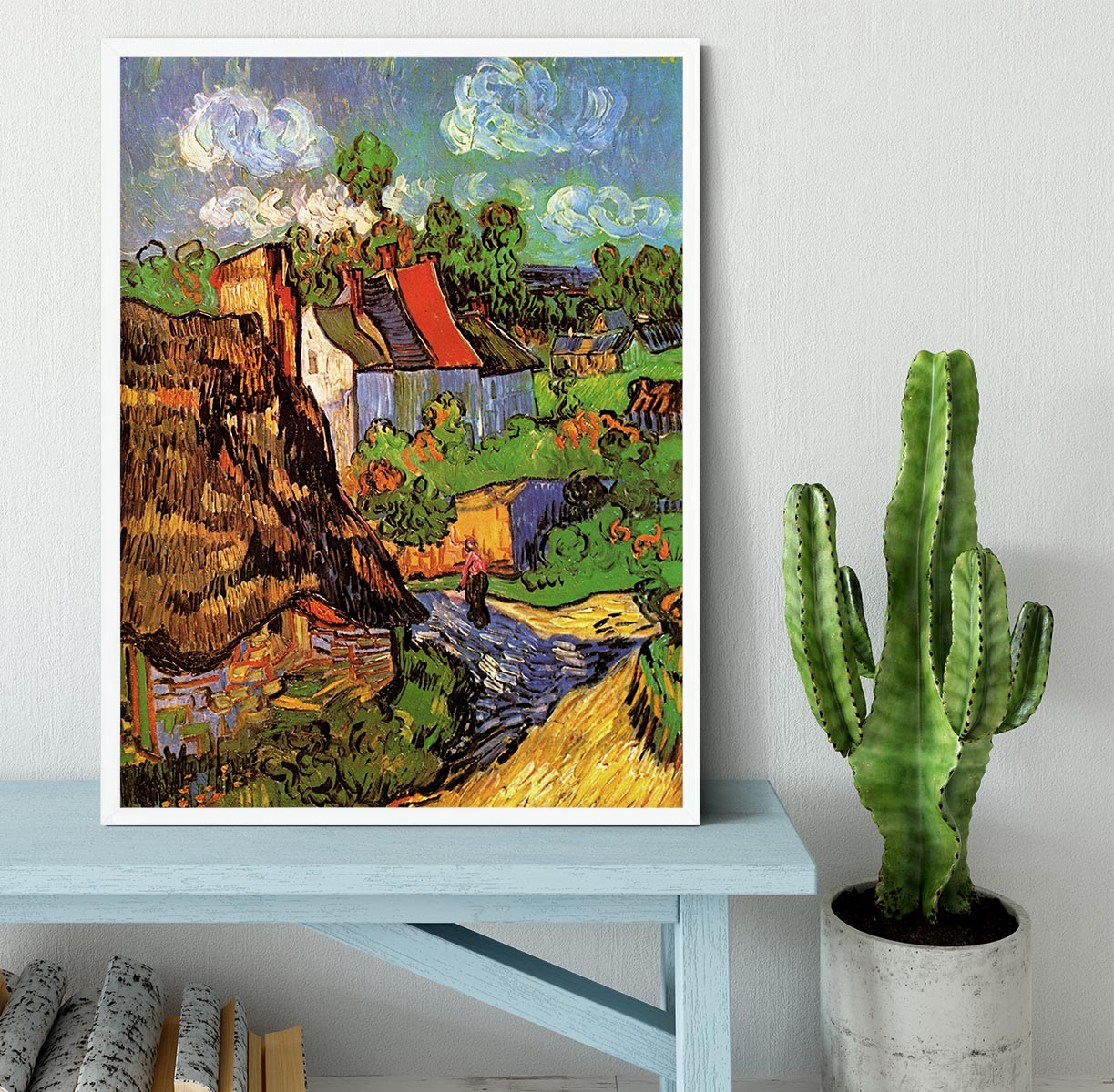 Houses in Auvers by Van Gogh Framed Print - Canvas Art Rocks -6