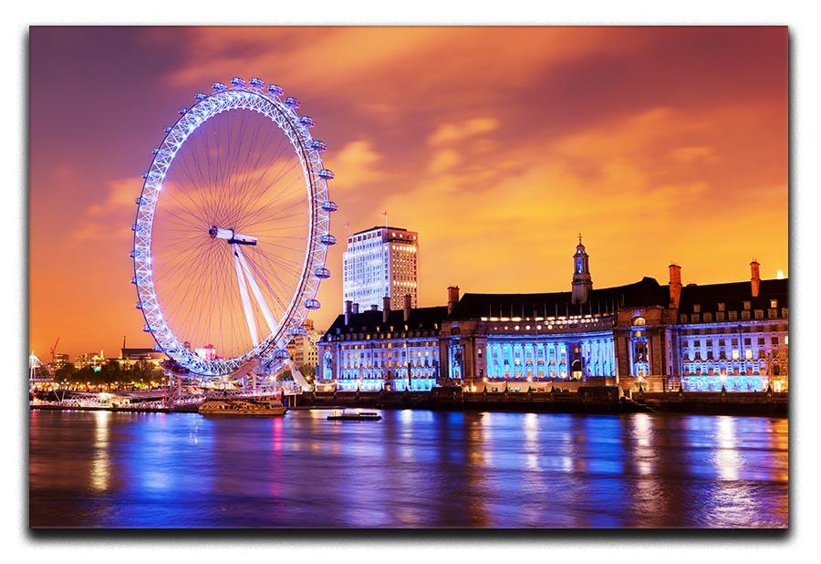 Ilumination of the London Eye Canvas Print or Poster - Canvas Art Rocks - 1