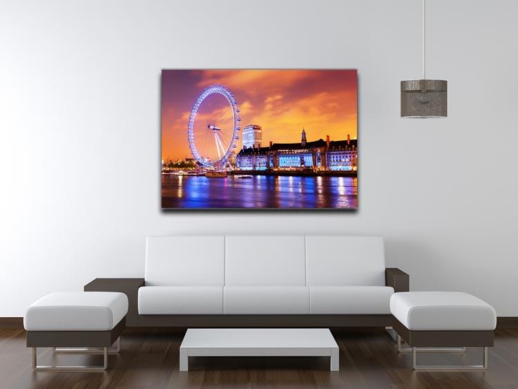 Ilumination of the London Eye Canvas Print or Poster - Canvas Art Rocks - 4