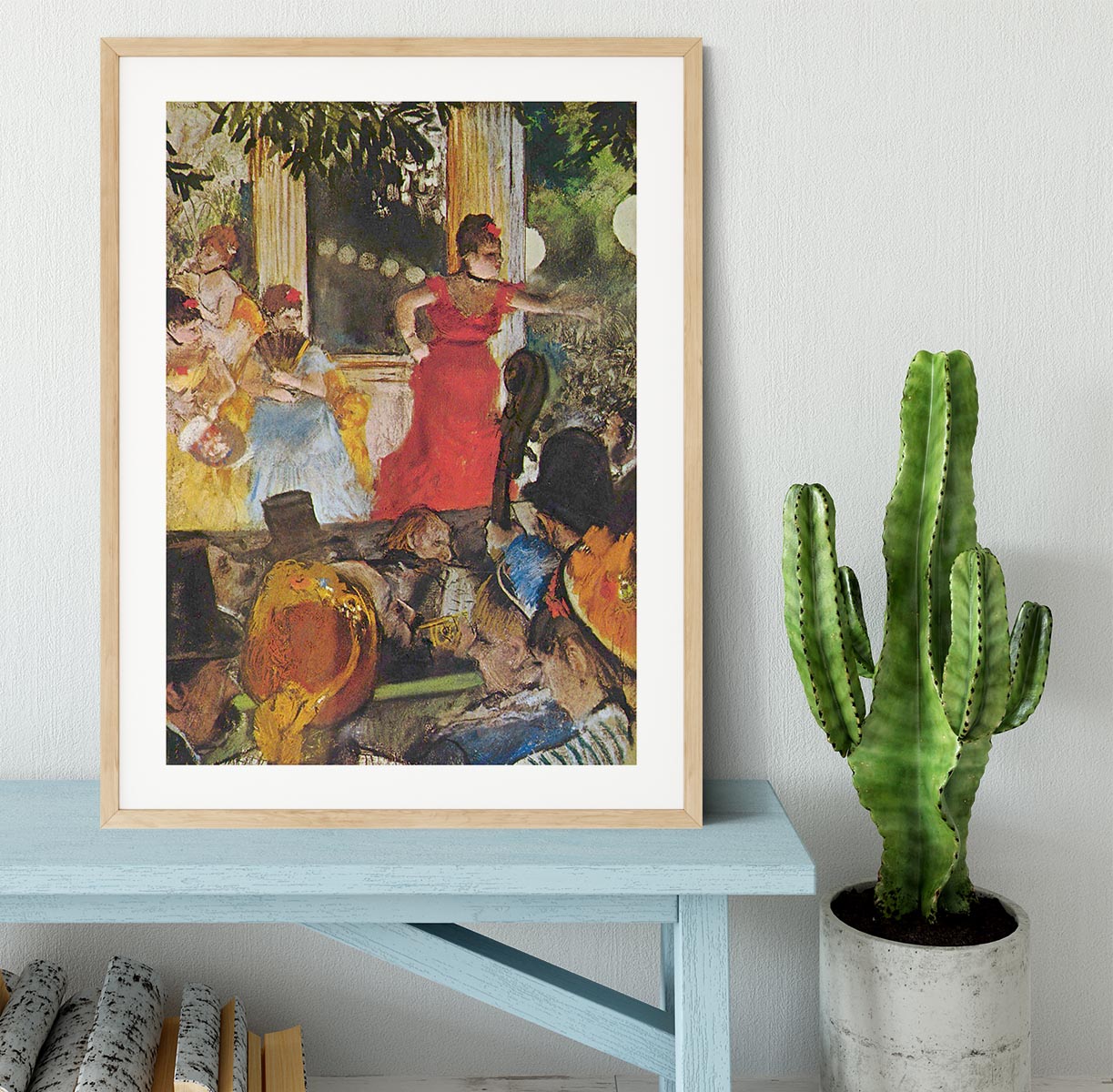 In concert cafe Les Ambassadeurs by Degas Framed Print - Canvas Art Rocks - 3