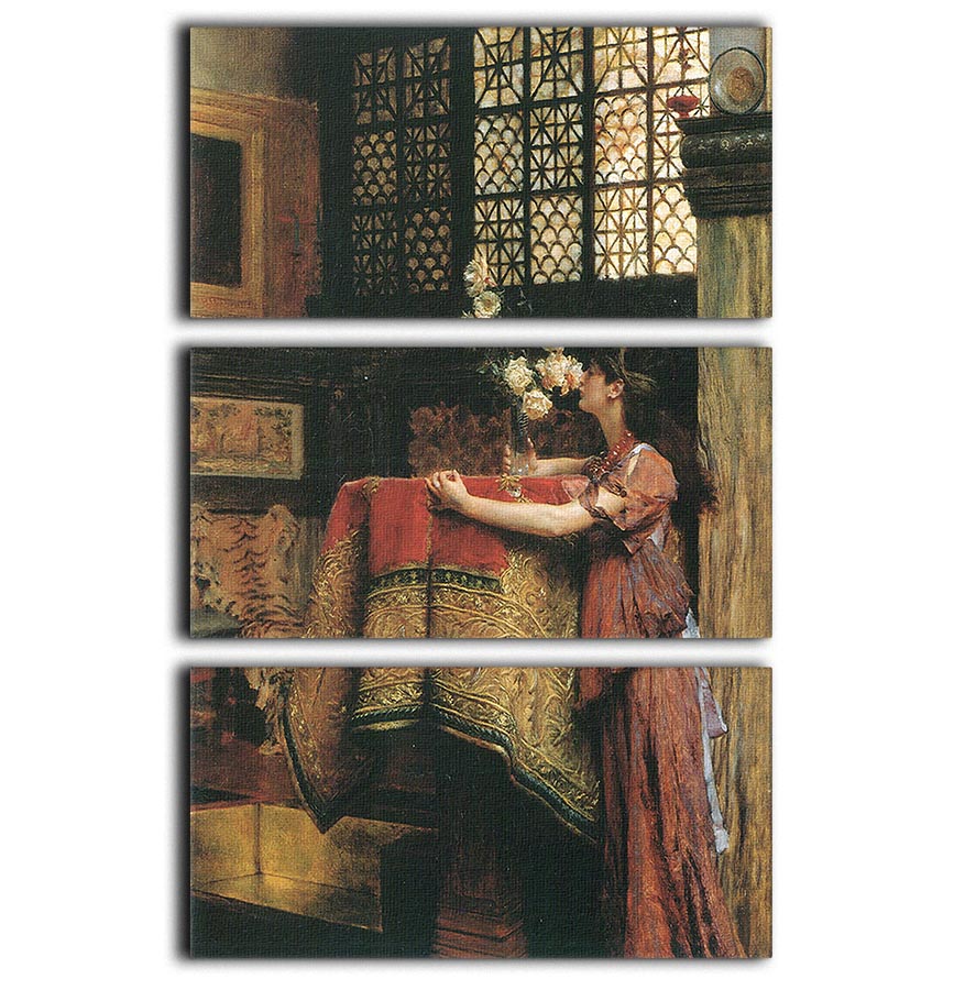 In my studio by Alma Tadema 3 Split Panel Canvas Print - Canvas Art Rocks - 1