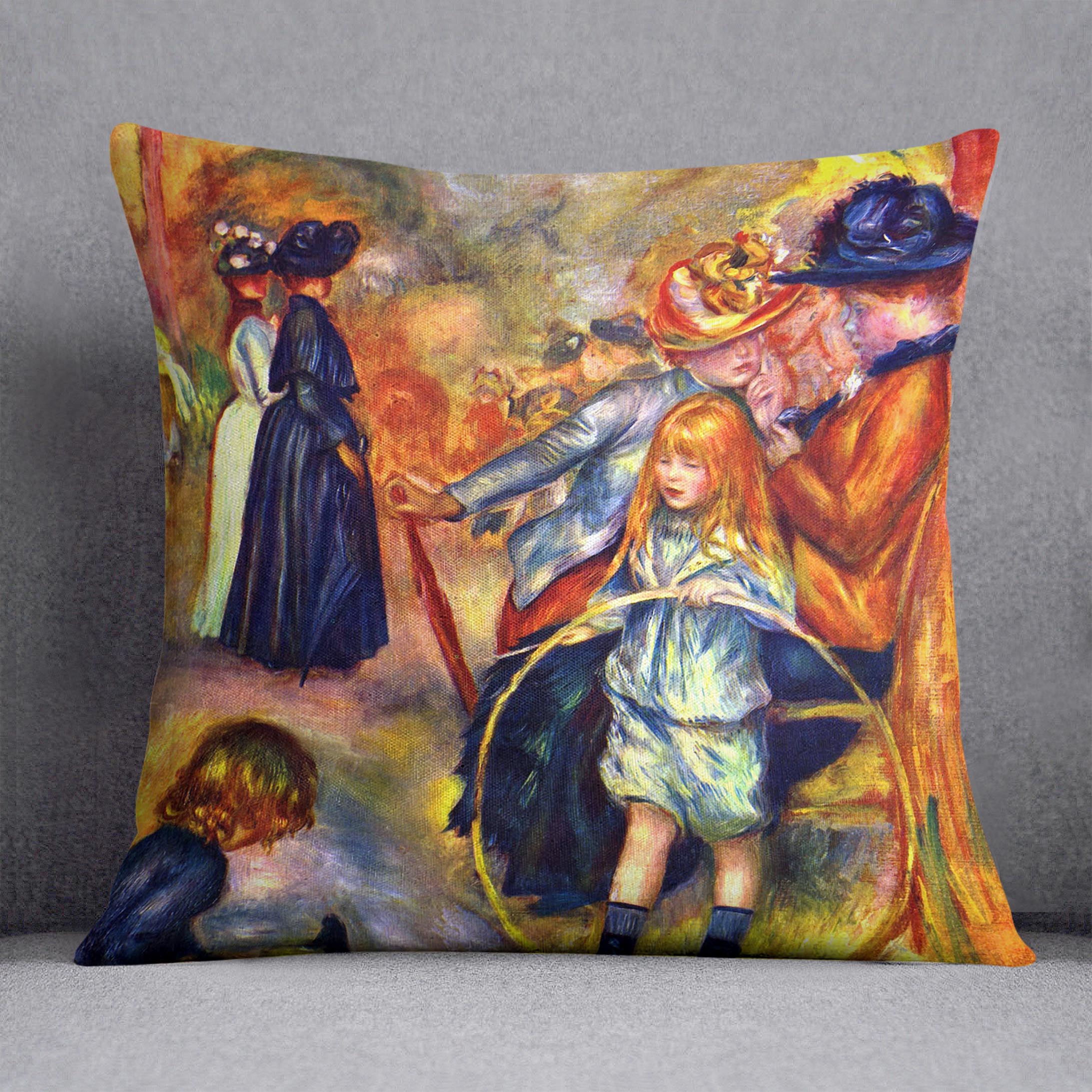 In the Jardin du Luxembourg by Renoir Cushion