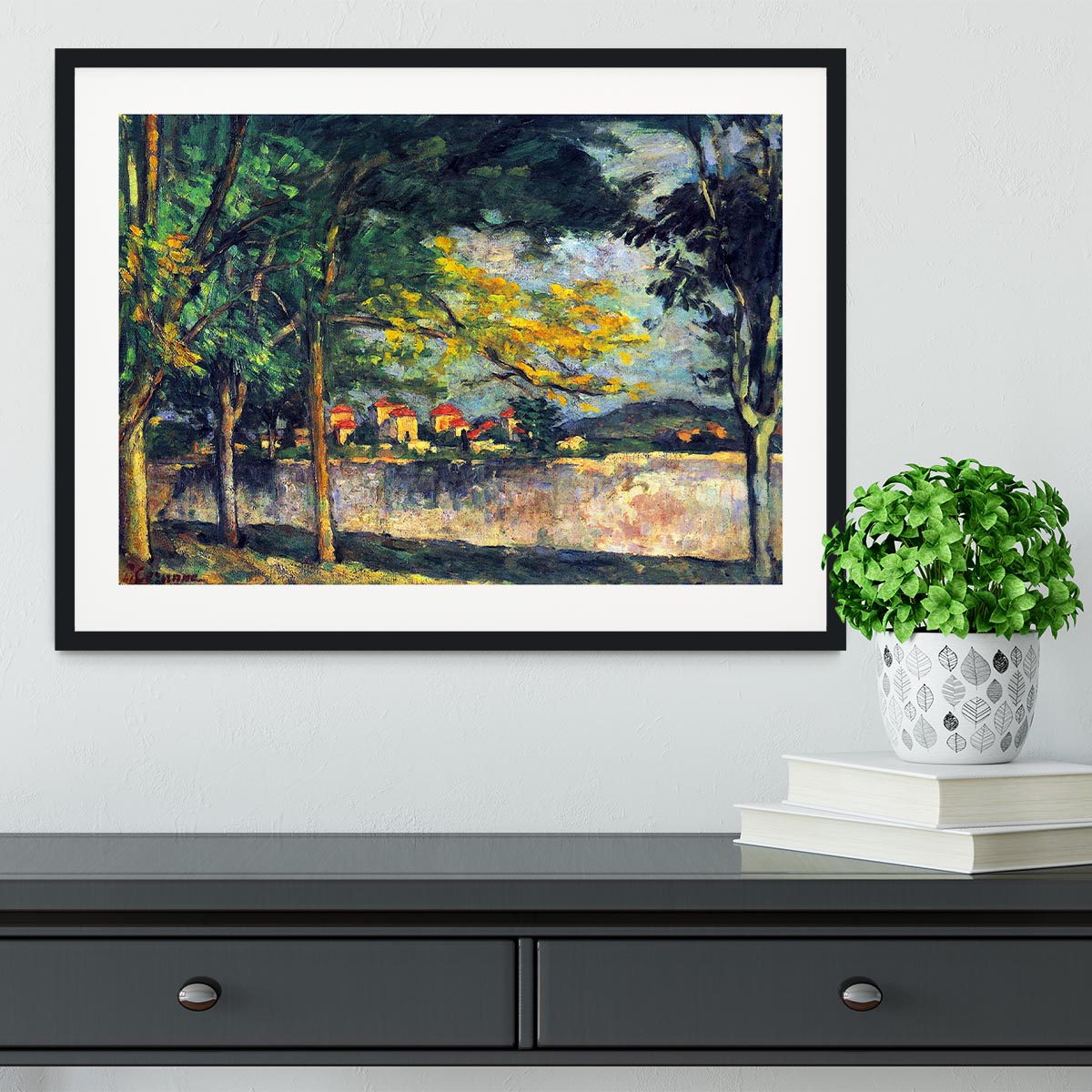 Into Street by Cezanne Framed Print - Canvas Art Rocks - 1