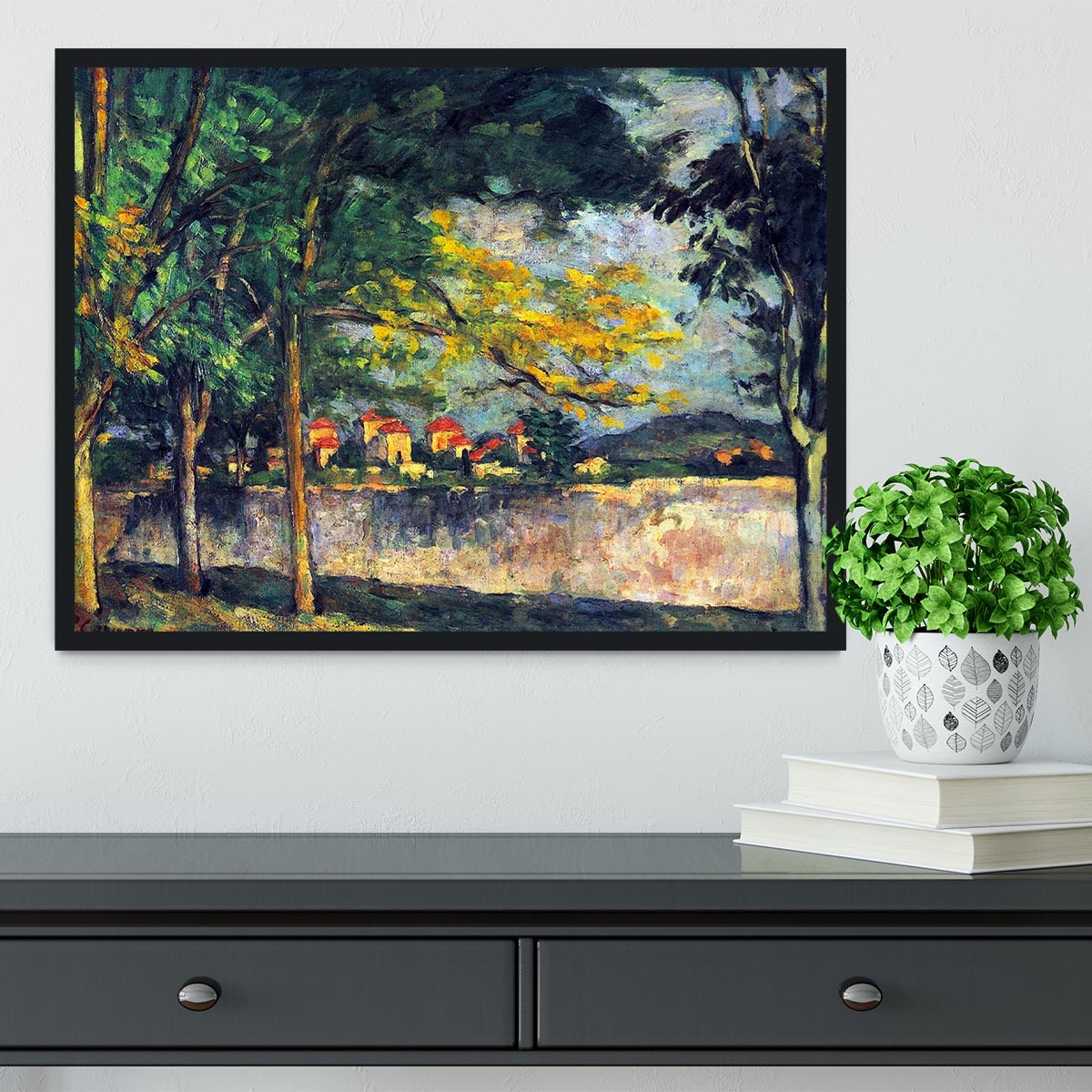 Into Street by Cezanne Framed Print - Canvas Art Rocks - 2