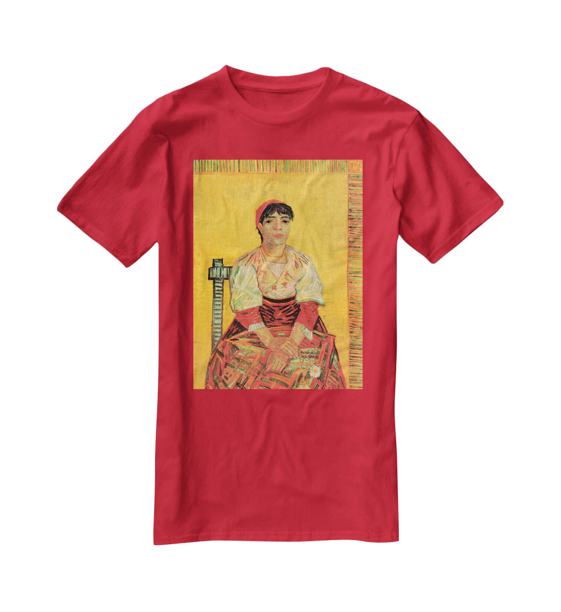 Italian Woman Agostina Segatori by Van Gogh T-Shirt - Canvas Art Rocks - 4
