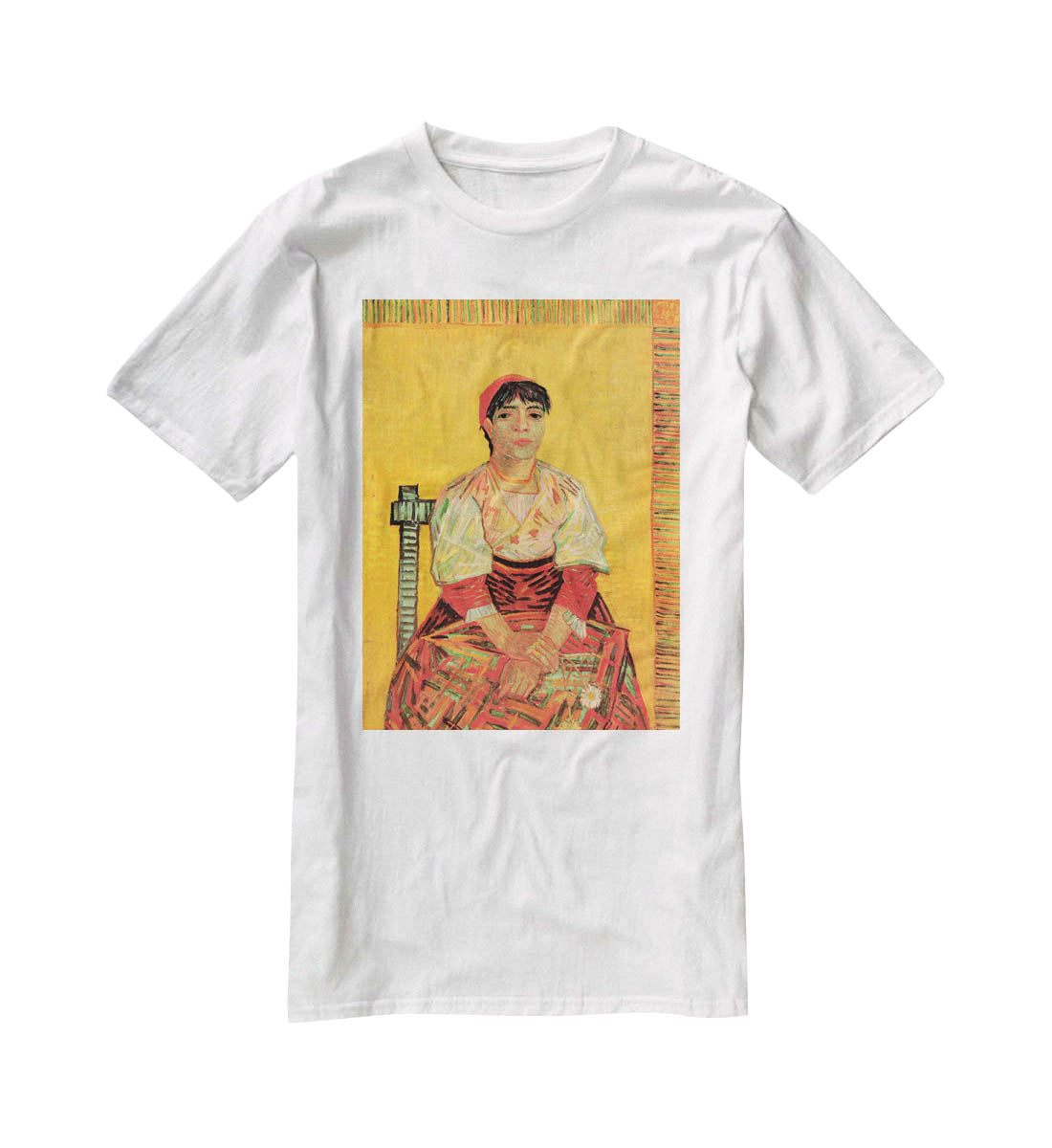 Italian Woman Agostina Segatori by Van Gogh T-Shirt - Canvas Art Rocks - 5