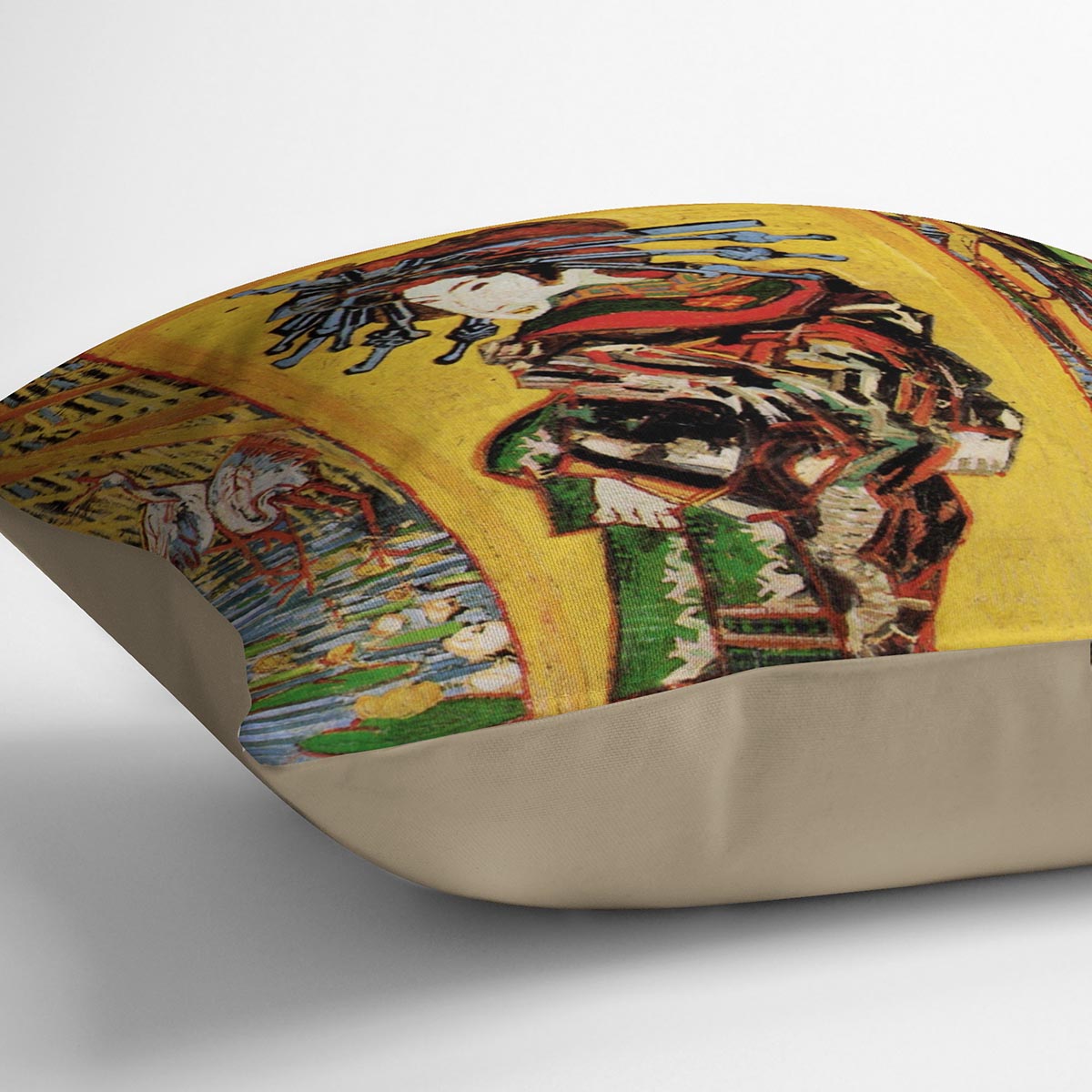 Japonaiserie Oiran after Kesa Eisen by Van Gogh Cushion