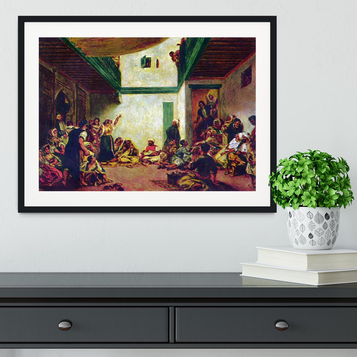 Jewish wedding after Delacroix by Renoir Framed Print - Canvas Art Rocks - 1