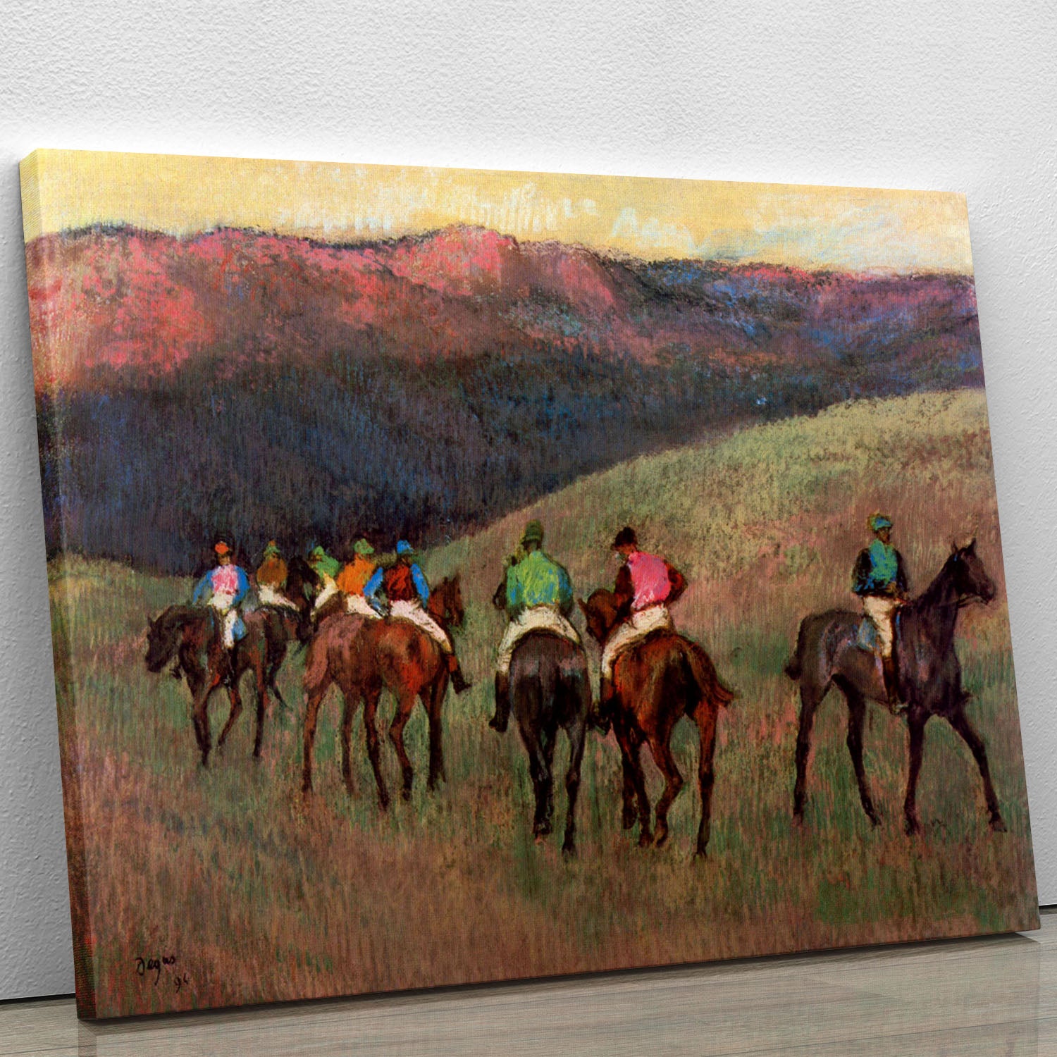 Jockeys in Training by Degas Canvas Print or Poster - Canvas Art Rocks - 1