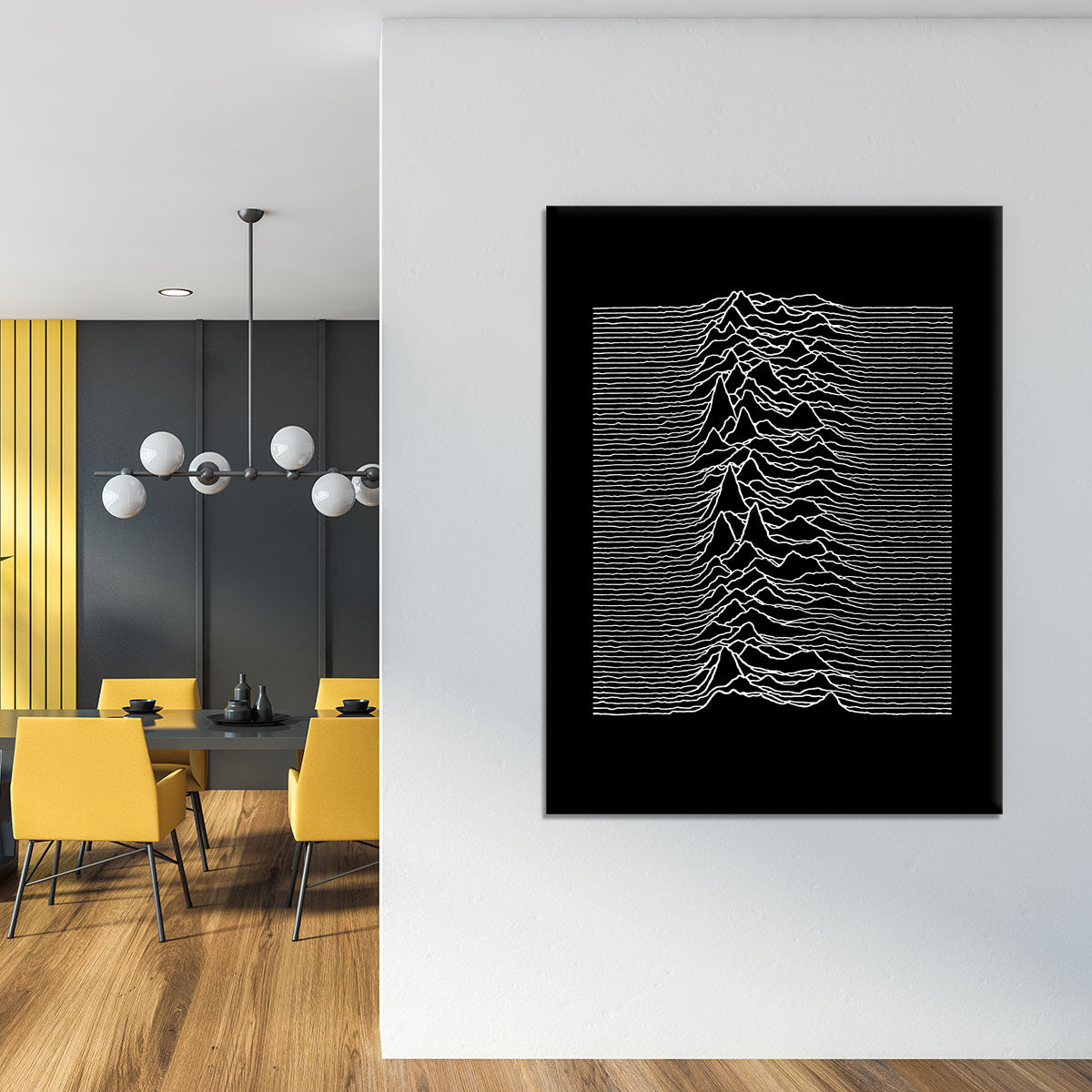 Joy Division Unknown Pleasures Canvas Print or Poster - Canvas Art Rocks - 4