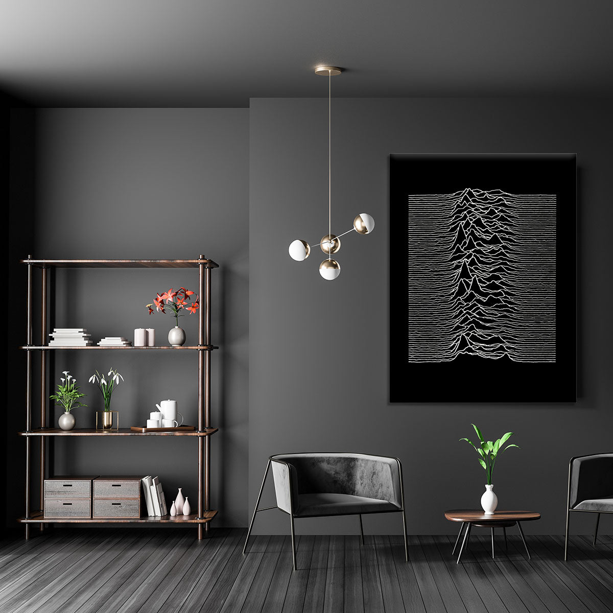 Joy Division Unknown Pleasures Canvas Print or Poster - Canvas Art Rocks - 5