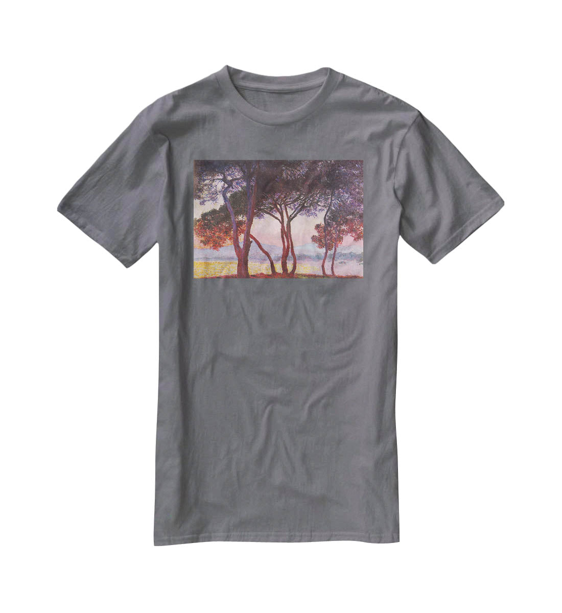 Juan les Pins by Monet T-Shirt - Canvas Art Rocks - 3