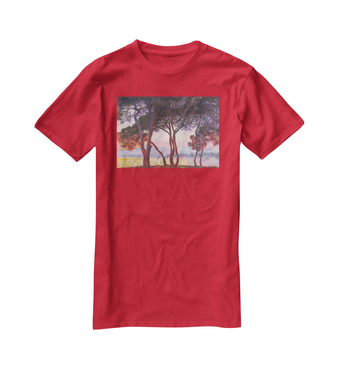 Juan les Pins by Monet T-Shirt - Canvas Art Rocks - 4