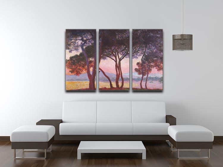 Juan les Pins by Monet Split Panel Canvas Print - Canvas Art Rocks - 4