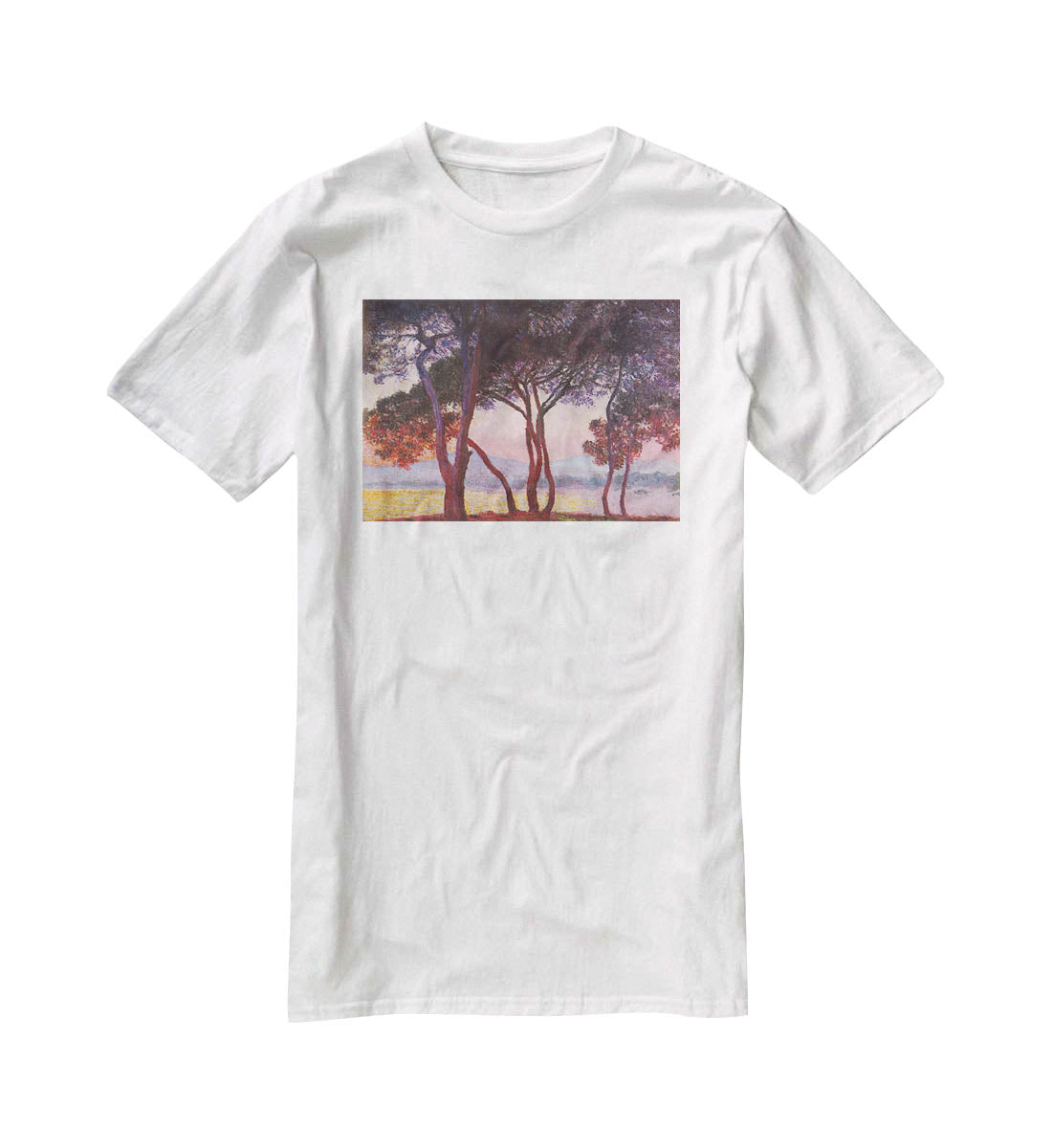 Juan les Pins by Monet T-Shirt - Canvas Art Rocks - 5