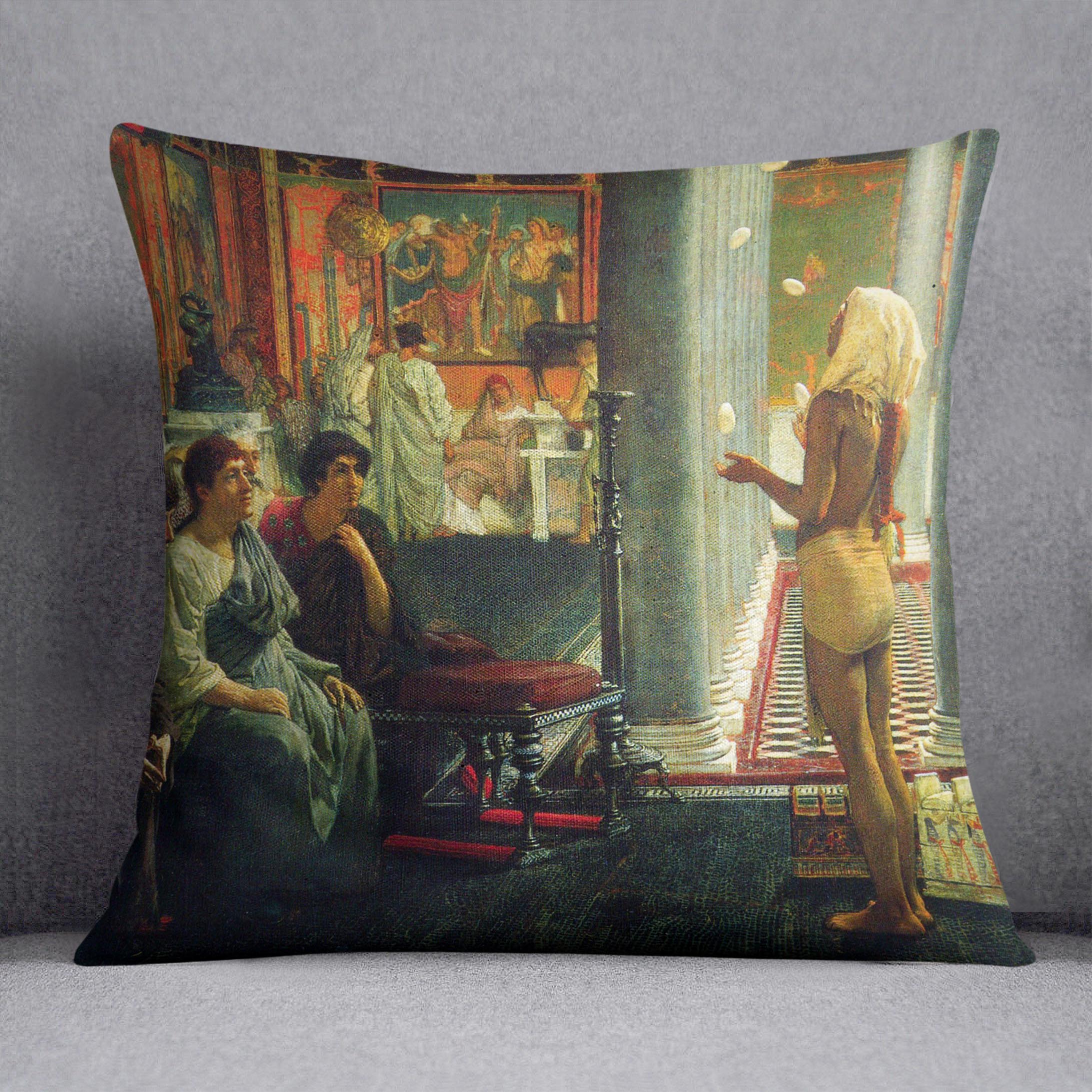 Juggler by Alma Tadema Cushion - Canvas Art Rocks - 1