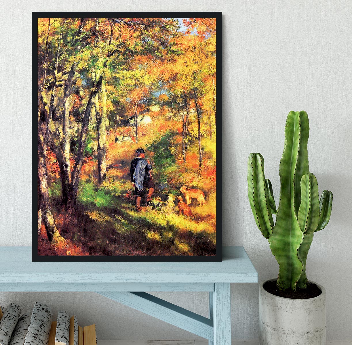 Jules le Coeur and his dogs by Renoir Framed Print - Canvas Art Rocks - 2