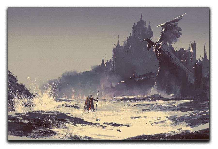 King walking through sea beach Canvas Print or Poster - Canvas Art Rocks - 1