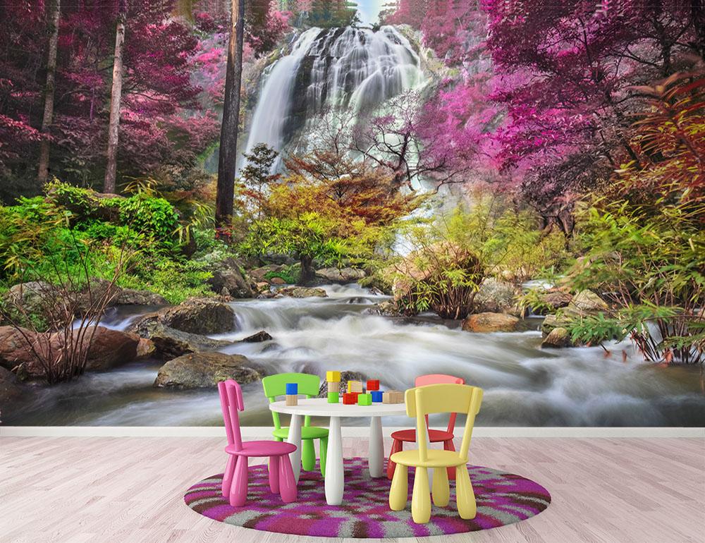 Klonglan Waterfall Wall Mural Wallpaper - Canvas Art Rocks - 2