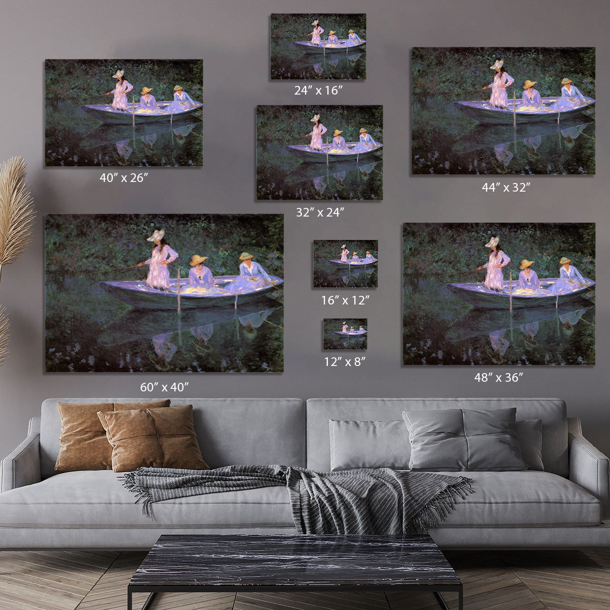 La Barque at Giverny by Monet Canvas Print or Poster - Canvas Art Rocks - 7