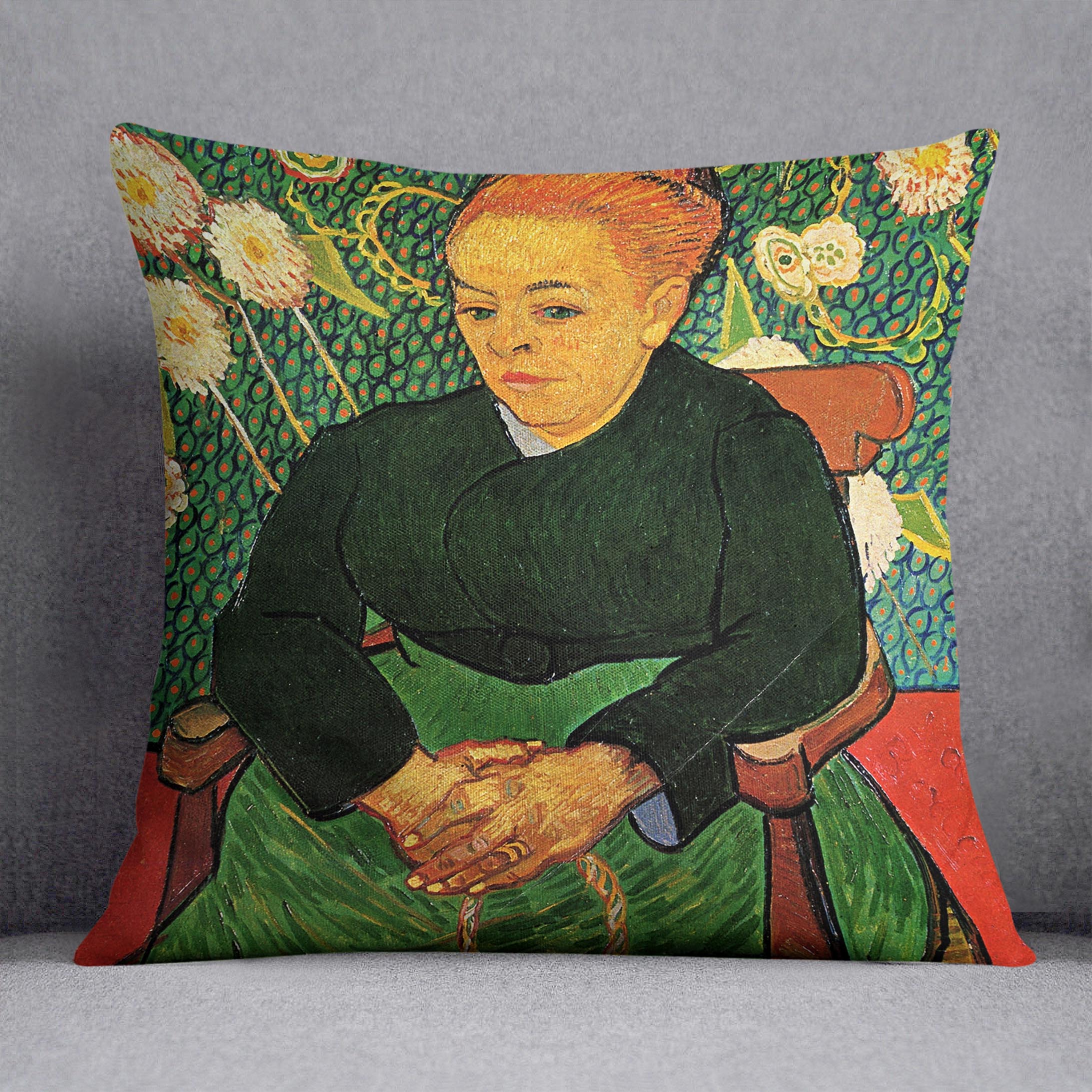La Berceuse Augustine Roulin by Van Gogh Cushion