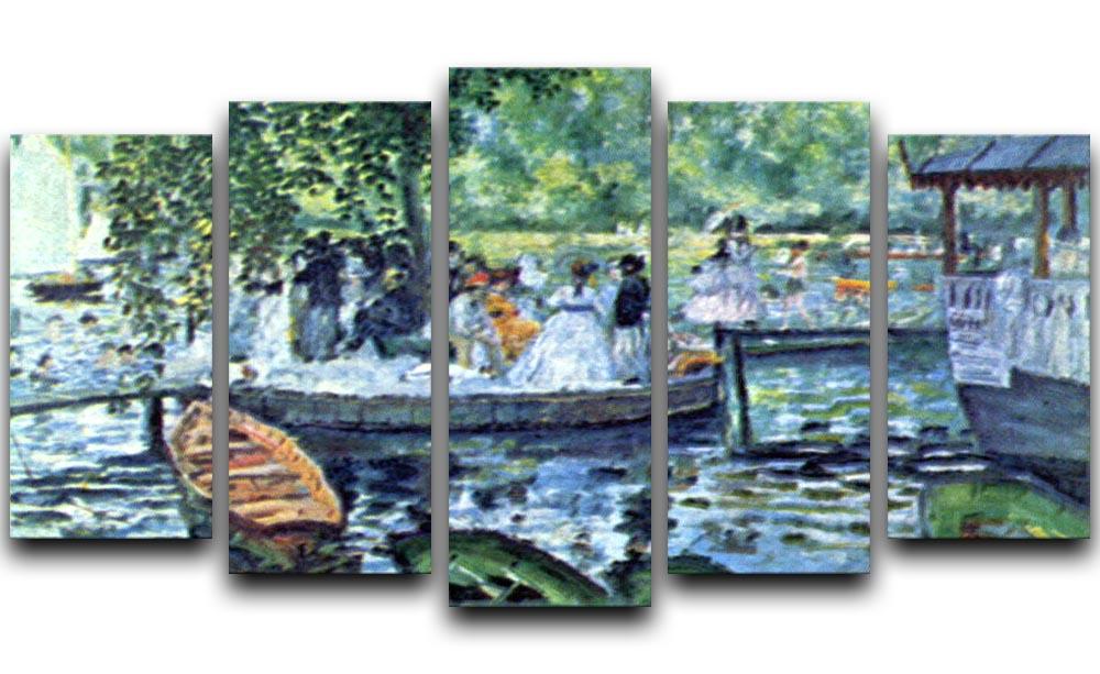 La Grenouillere1 by Renoir 5 Split Panel Canvas - Canvas Art Rocks - 1