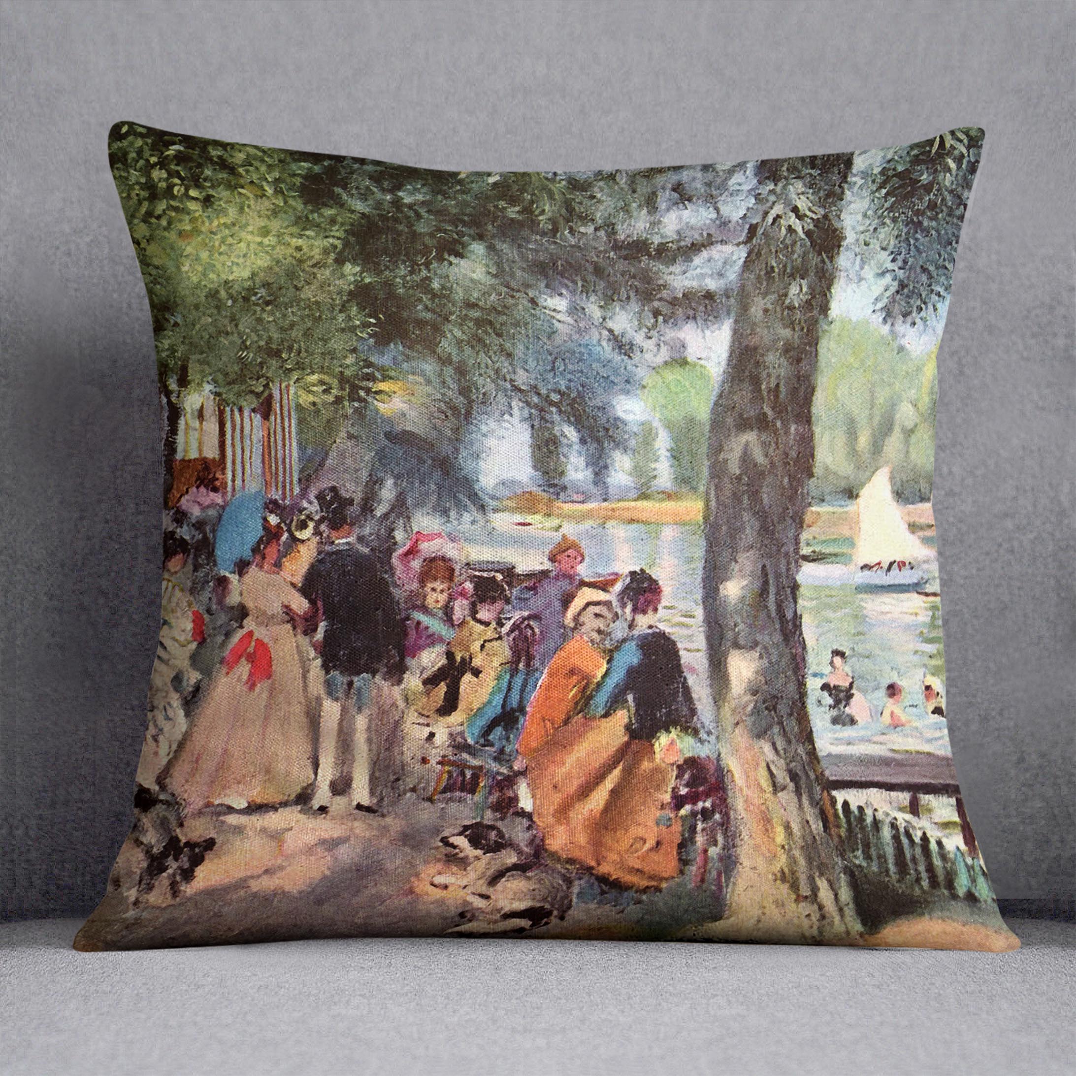 La Grenouillere by Renoir Cushion