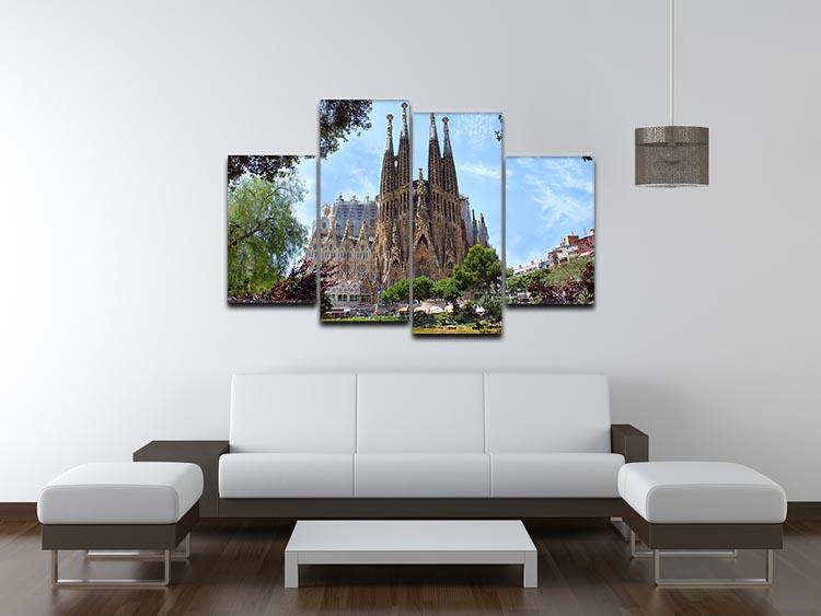 La Sagrada Familia 4 Split Panel Canvas - Canvas Art Rocks - 3