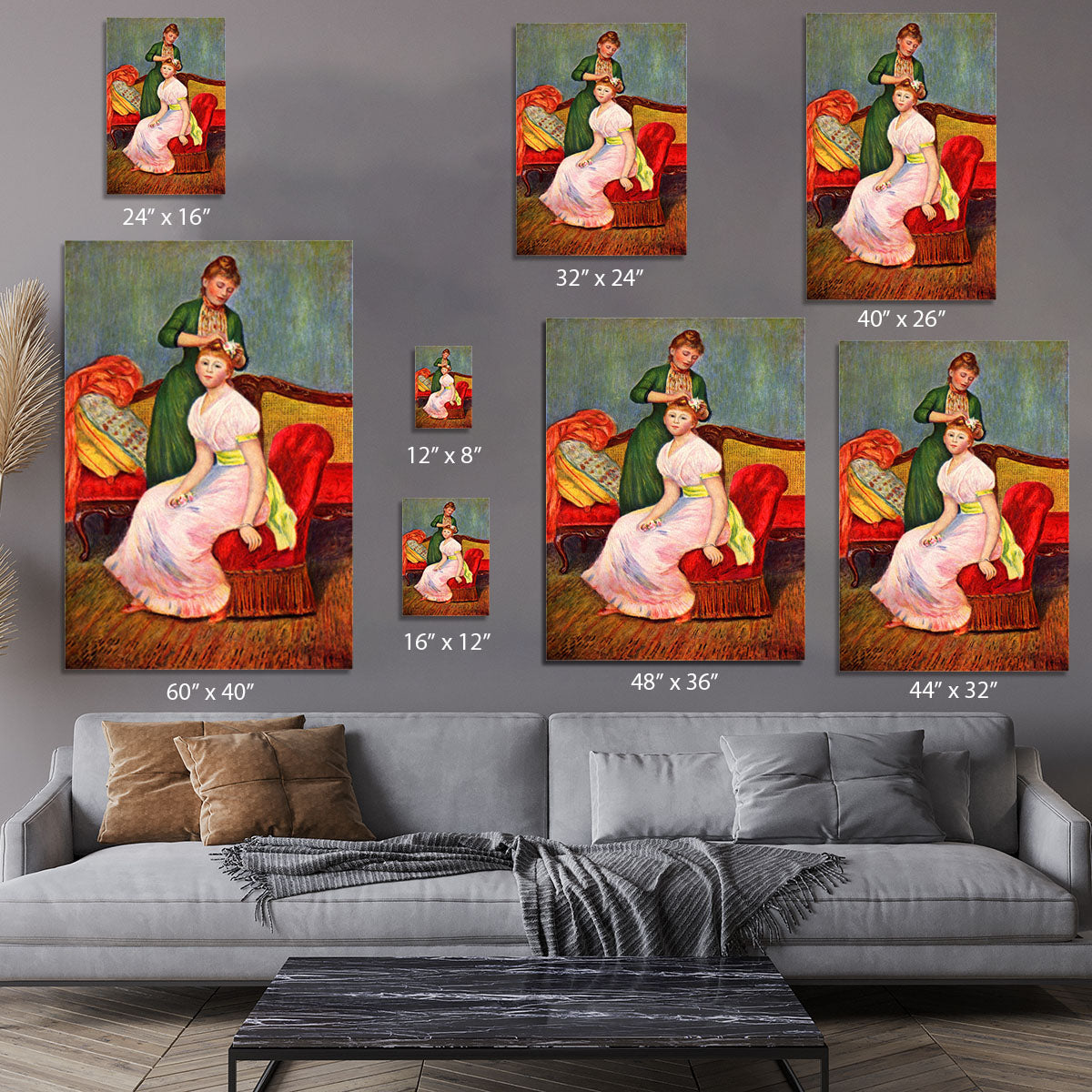 La coiffure by Renoir Canvas Print or Poster - Canvas Art Rocks - 7