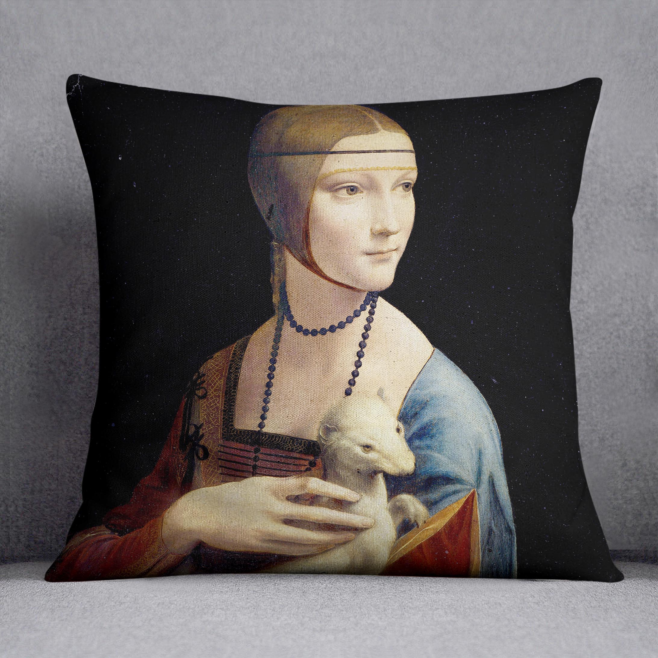 Lady with an Ermine by Da Vinci Cushion