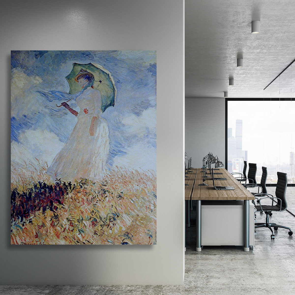 Lady with umbrella Canvas Print or Poster - Canvas Art Rocks - 3
