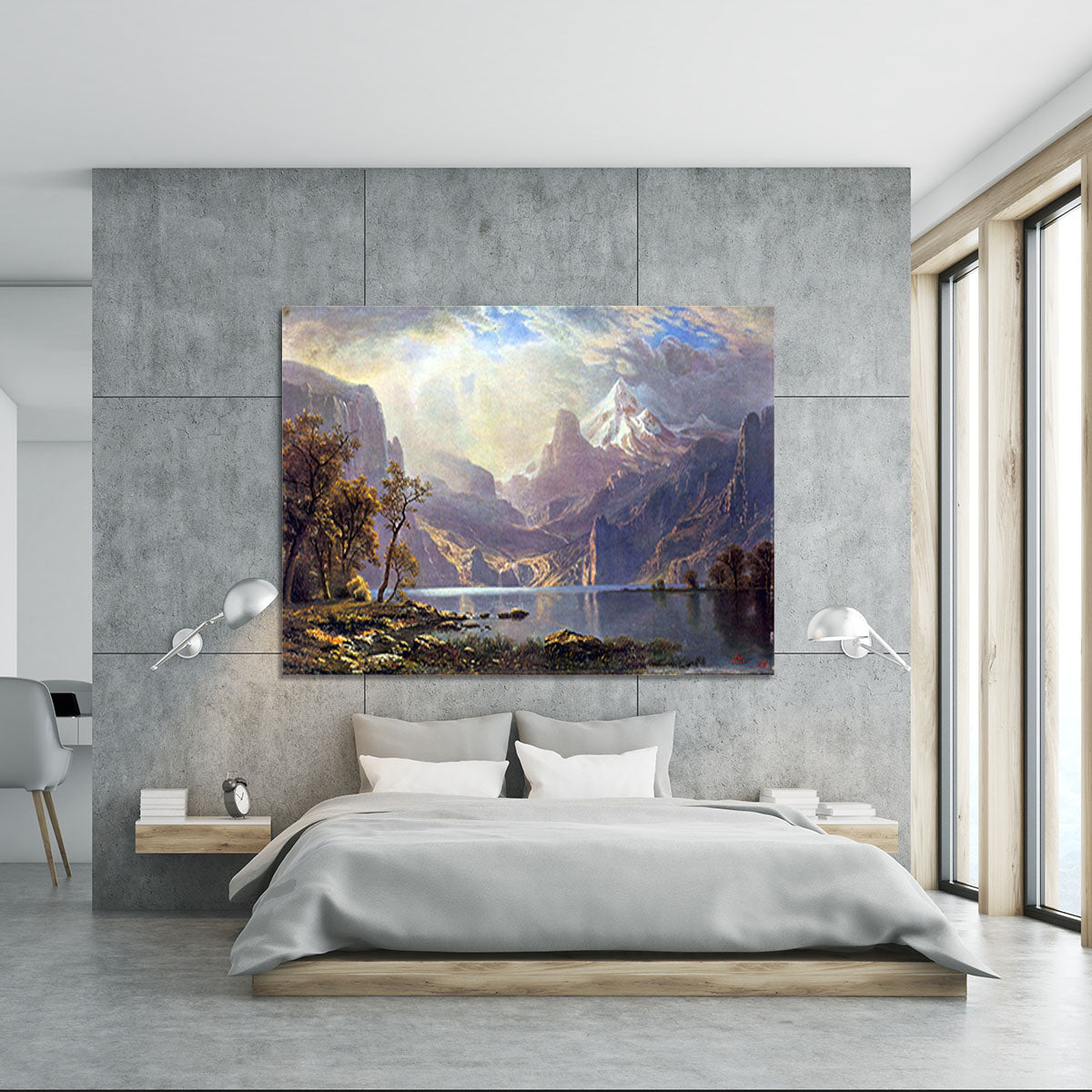 Lake Tahoe by Bierstadt Canvas Print or Poster - Canvas Art Rocks - 5