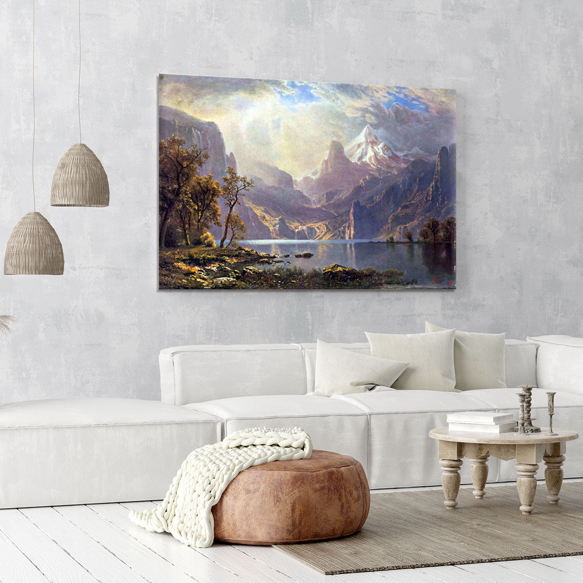Lake Tahoe by Bierstadt Canvas Print or Poster - Canvas Art Rocks - 6