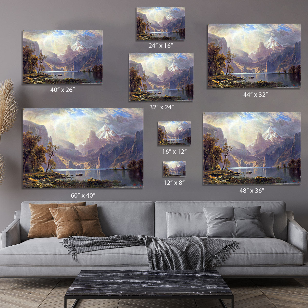 Lake Tahoe by Bierstadt Canvas Print or Poster - Canvas Art Rocks - 7