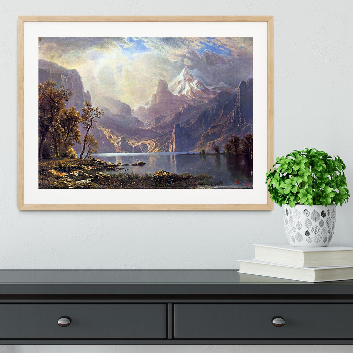 Lake Tahoe by Bierstadt Framed Print - Canvas Art Rocks - 3