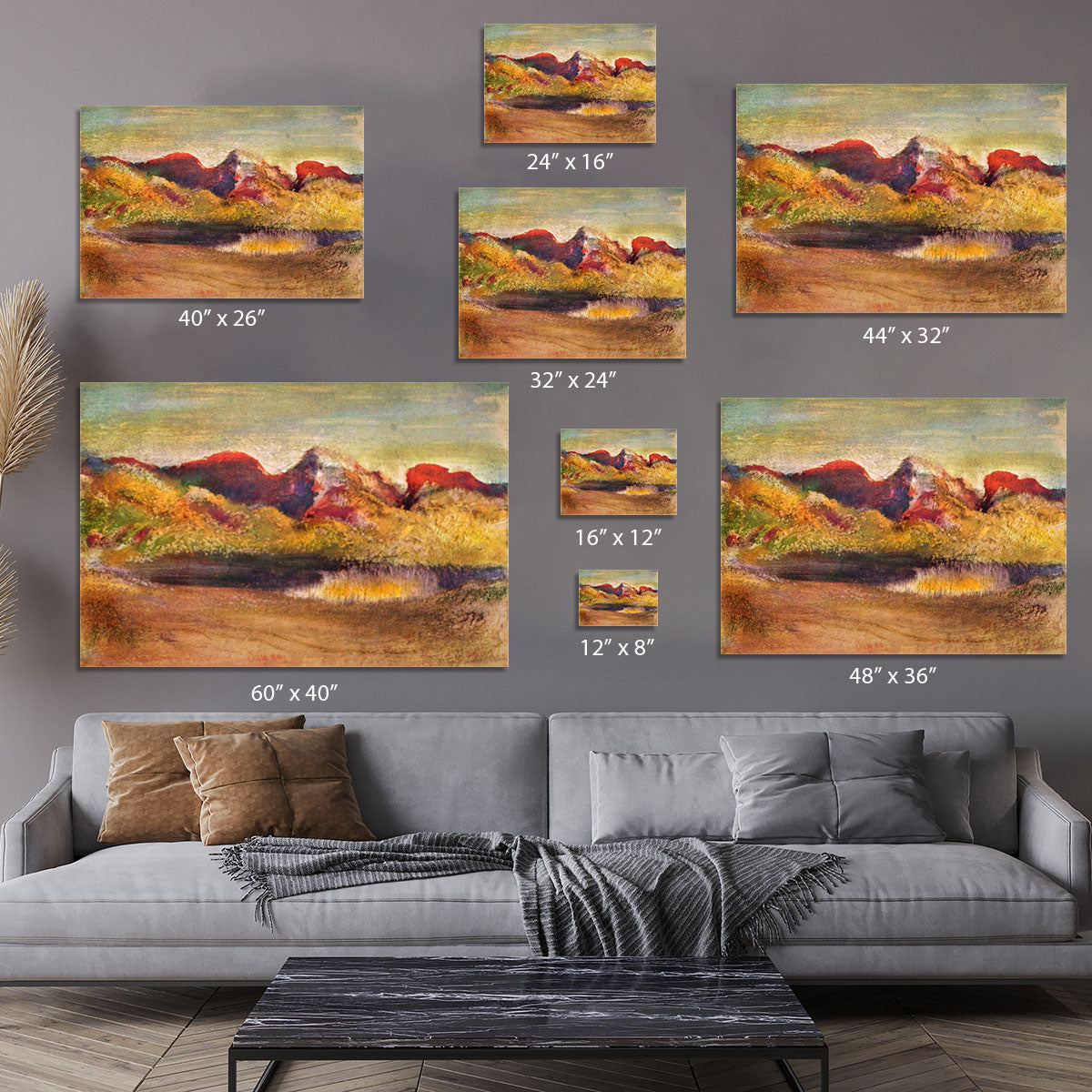 Lake and mountains by Degas Canvas Print or Poster - Canvas Art Rocks - 7