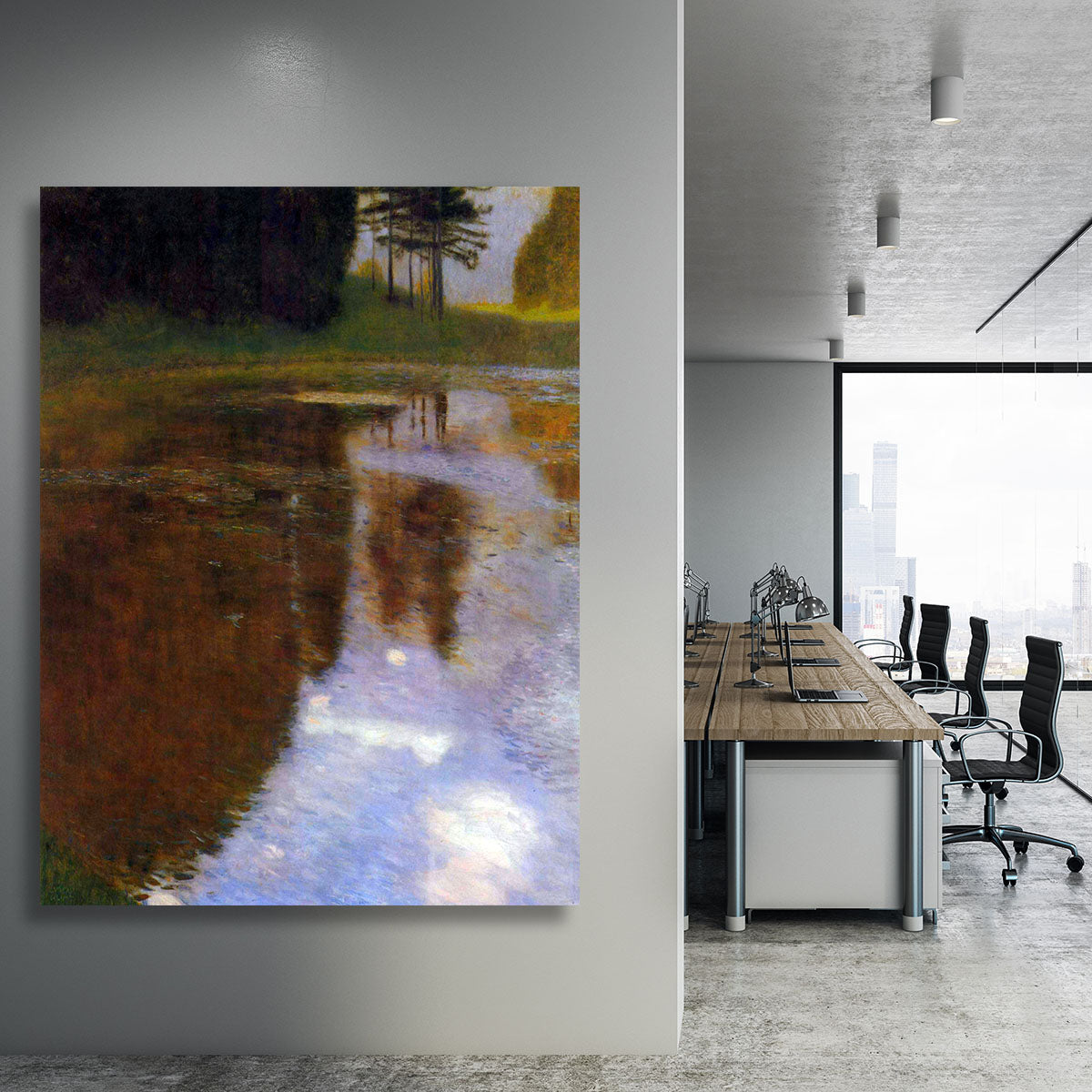 Lake in front of the Castle by Klimt Canvas Print or Poster - Canvas Art Rocks - 3