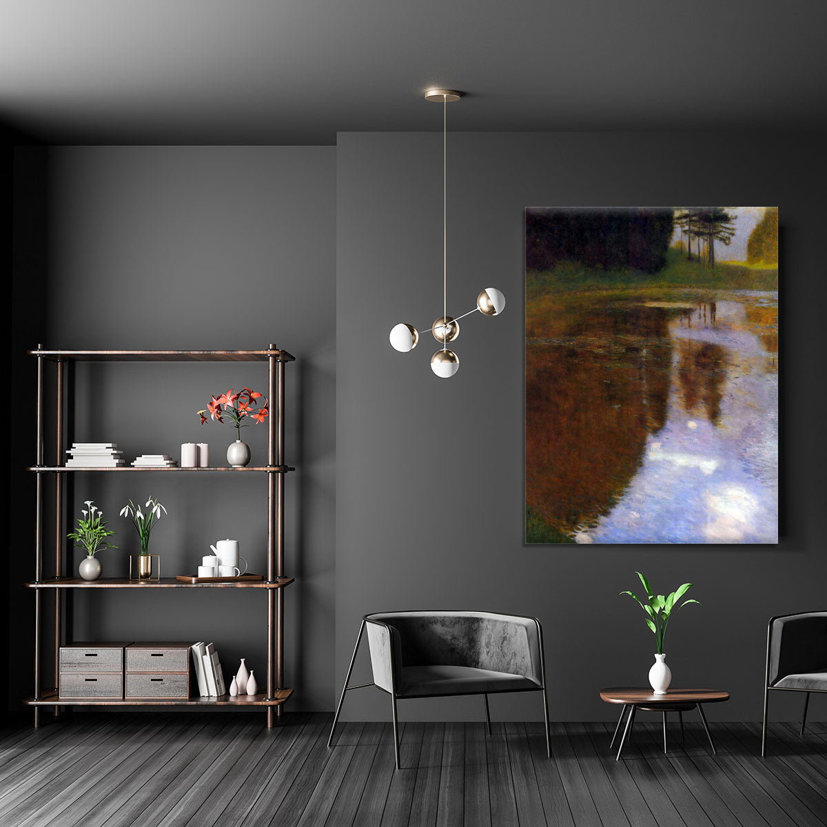 Lake in front of the Castle by Klimt Canvas Print or Poster - Canvas Art Rocks - 5